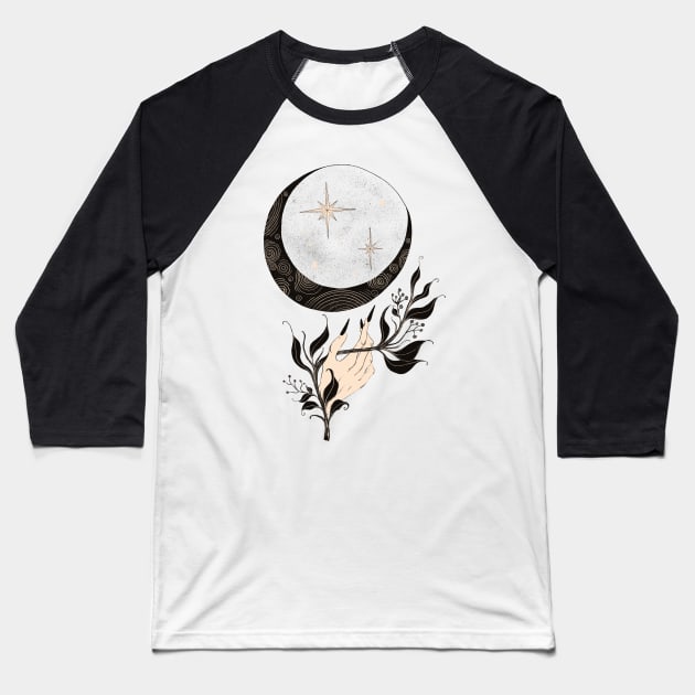 Wicked Moon Baseball T-Shirt by Lidiebug